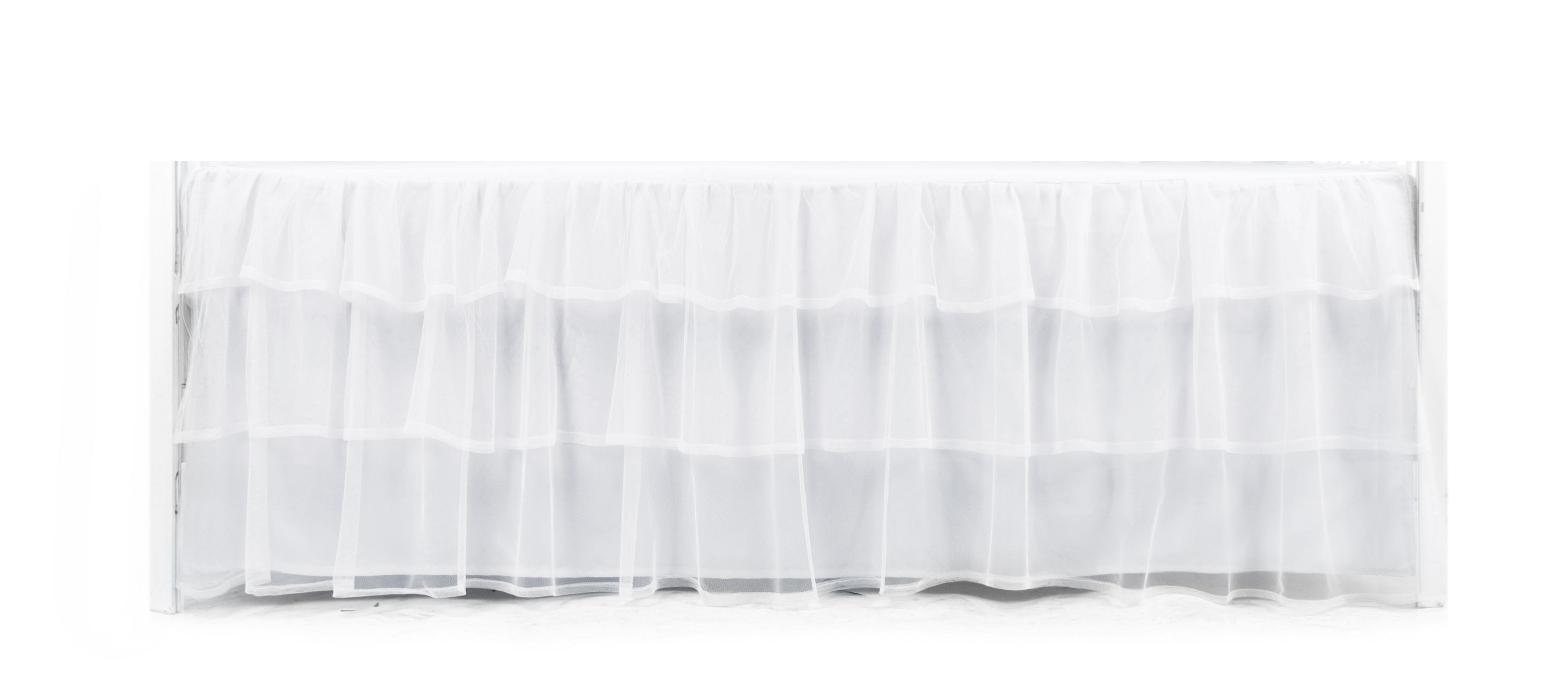 Triple Layer Tulle Bed Skirt Tadpoles