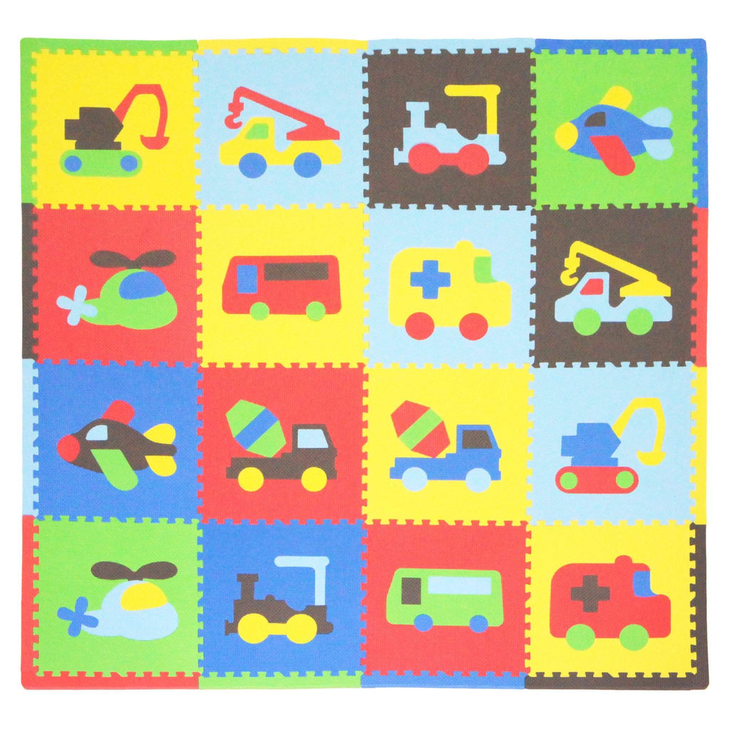 16 Piece Foam Playmat Set, Transport Playmats Tadpoles Bedding Transport 