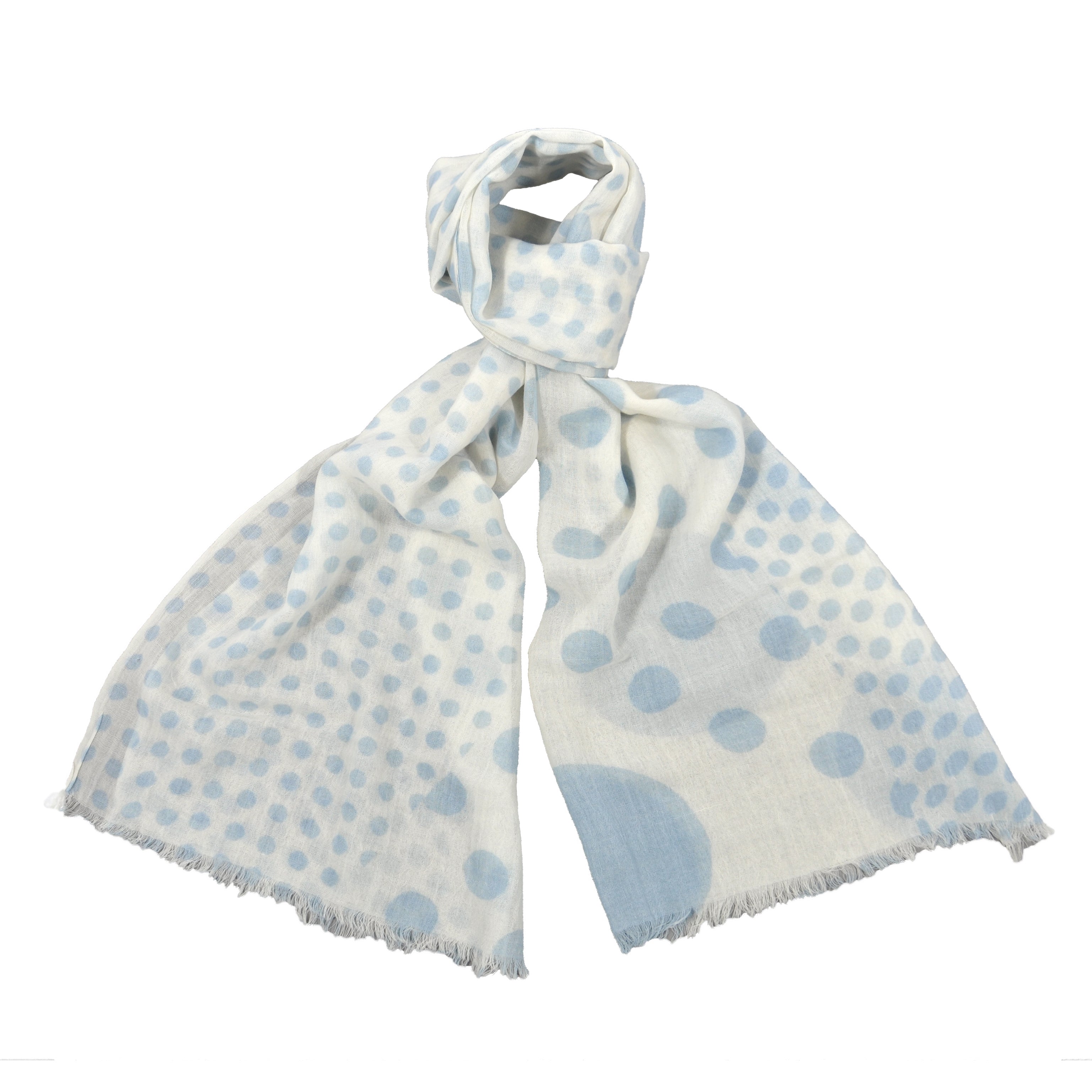 Audrey Print Wool Silk Blend Shawl, Soft Blue – Tadpoles